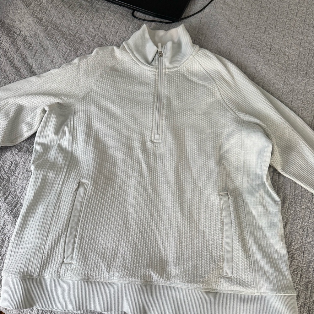 lululemon athletica White Half-Zip Sweatshirt